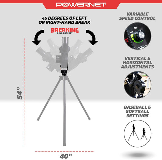 Launch F-Lite Pitching Machine | Simulates up to 90 MPH