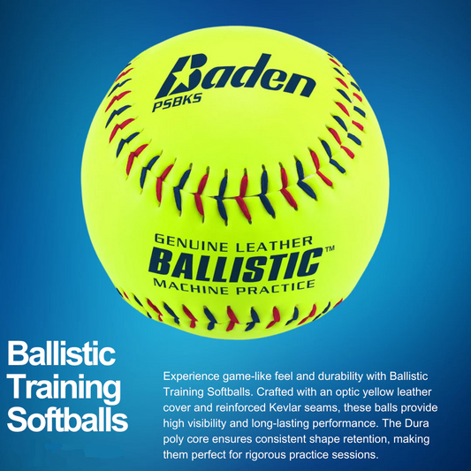 Baden Ballistic Pitching Machine Softballs 12 Pack