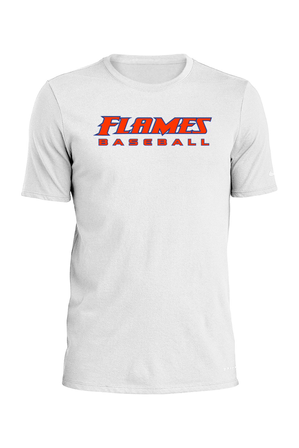 Flames MI Baseball DTF Nike Dri-FIT Cotton/Poly Tee