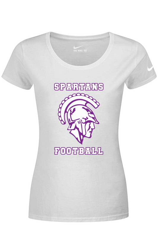 Spartans Football DTF Nike Ladies Dri-FIT Cotton/Poly Scoop Neck Tee