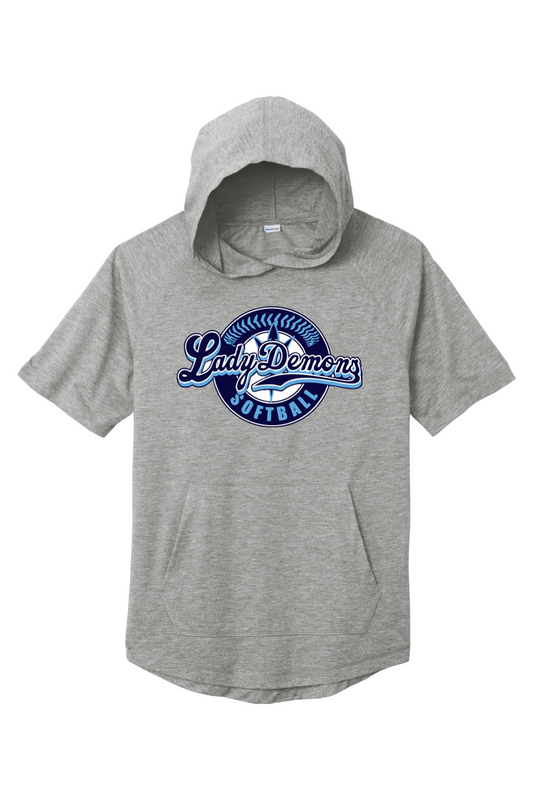 Richmond Lady Demons Tri-Blend Short Sleeve Hoodie
