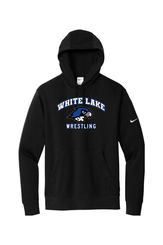 White Lake MS Wrestling DTF Nike Club Fleece Sleeve Swoosh Pullover Hoodie