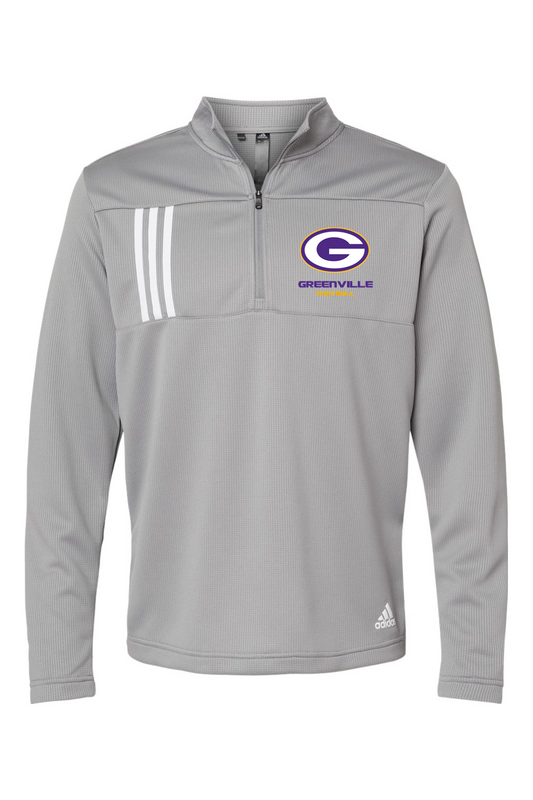 Greenville Football Adidas 3-Stripes Double Knit Quarter-Zip Pullover