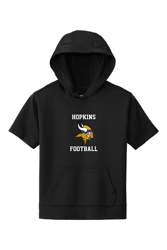 Hopkins Football DTF Youth Fleece Short Sleeve Hooded Pullover