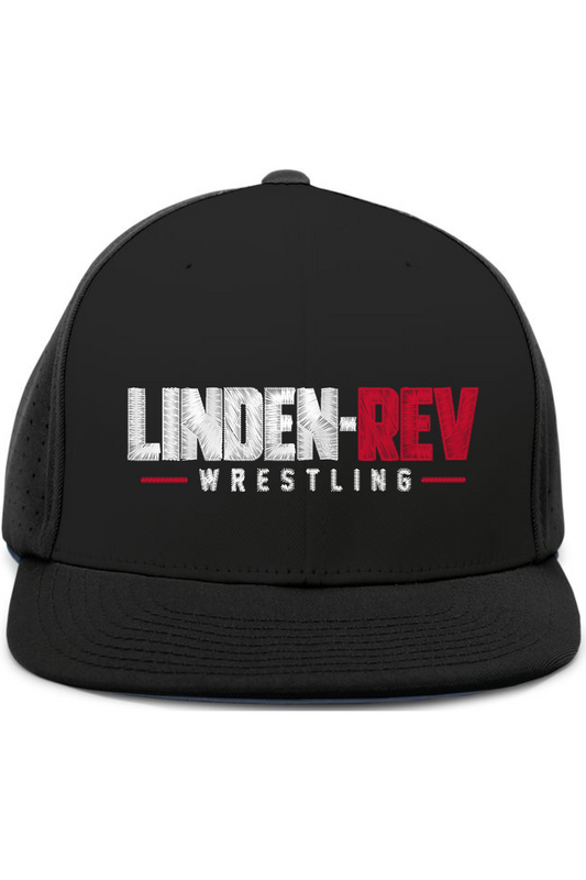 Linden Rev Wrestling Embroidered Pacific Headwear Perforated F3 Performance Flexfit Cap