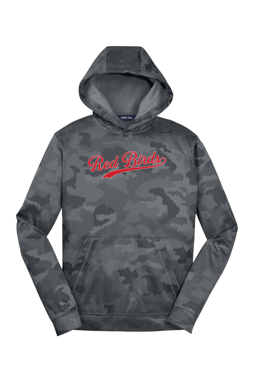 Marion Redbirds Baseball DTF Youth CamoHex Fleece Hooded Pullover