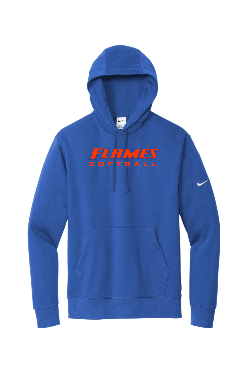 Flames MI Softball DTF Nike Club Fleece Sleeve Swoosh Pullover Hoodie