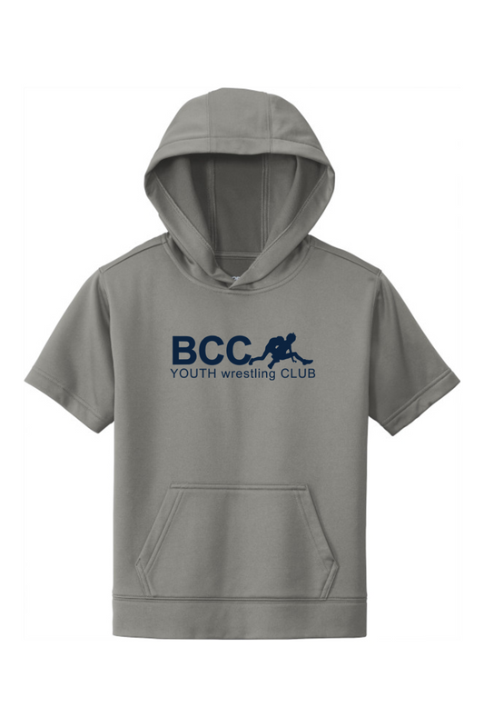 BCC Youth Wrestling YOUTH Fleece Short Sleeve Hooded Pullover