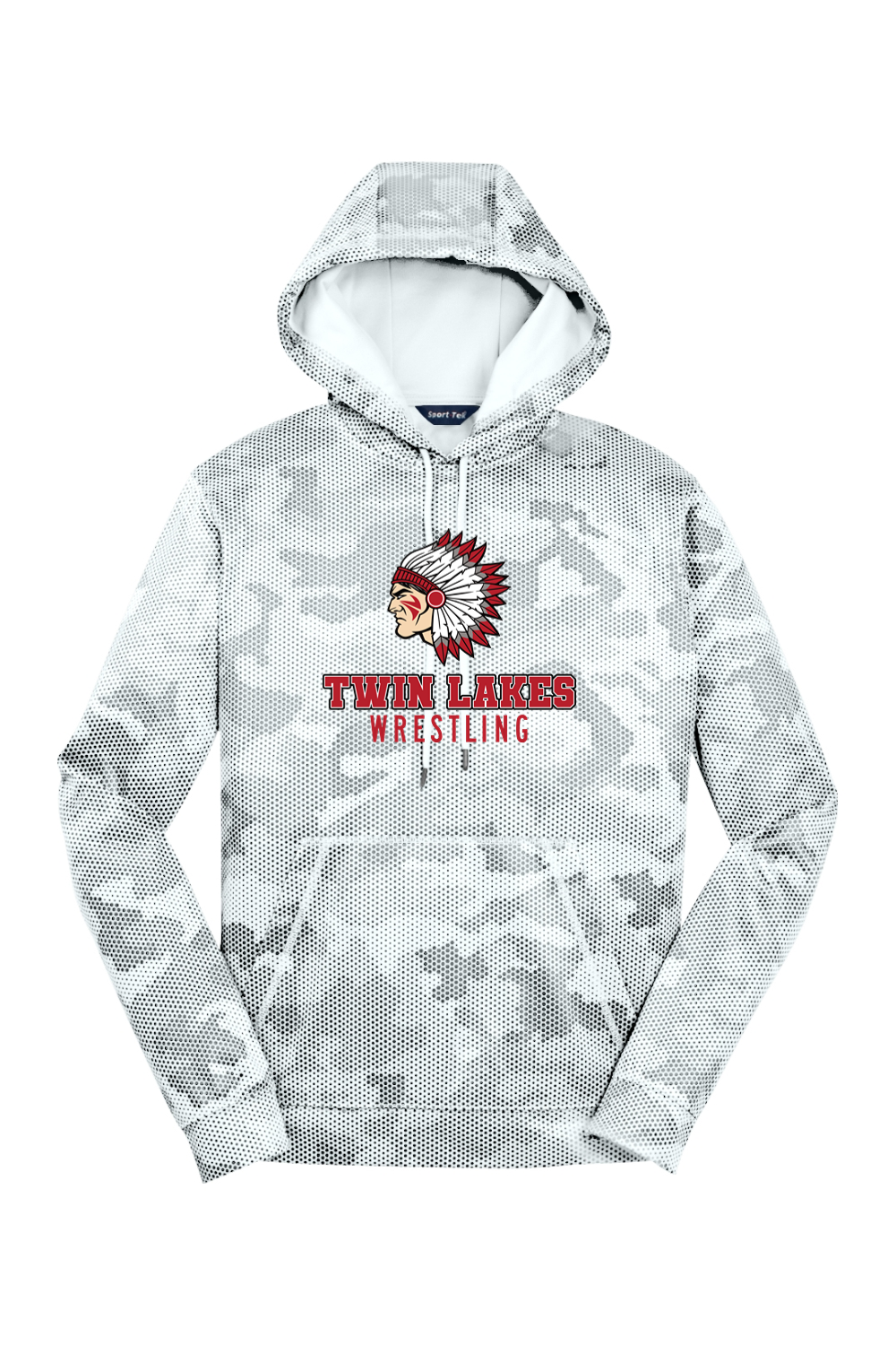 Twin Lakes Wrestling DTF CamoHex Fleece Hooded Pullover