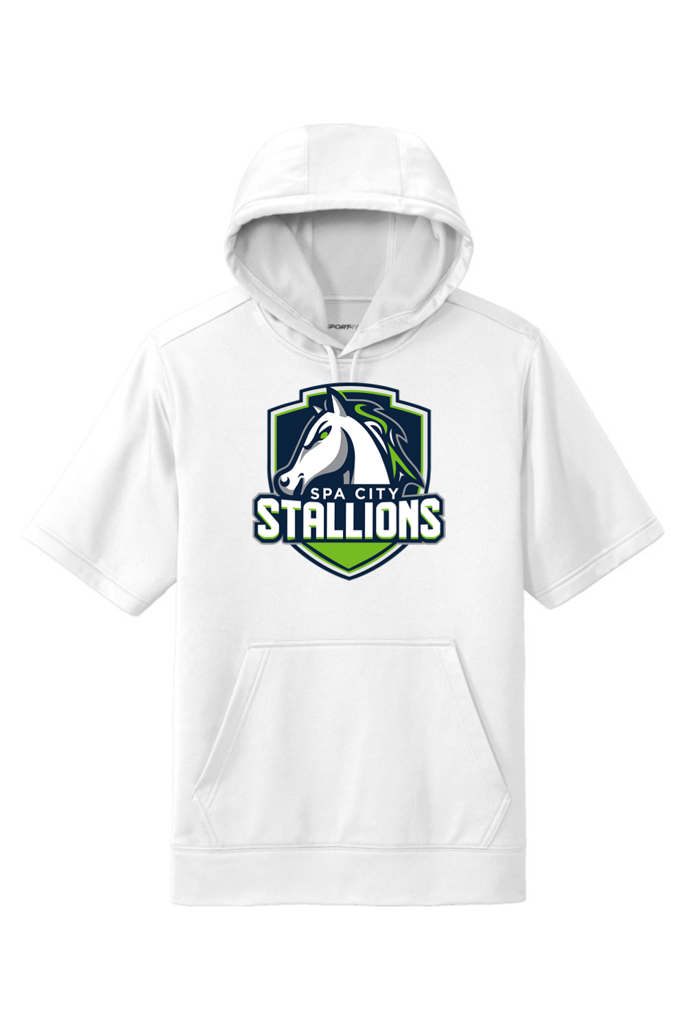 Spa City Stallions DTF Fleece Short Sleeve Hooded Pullover