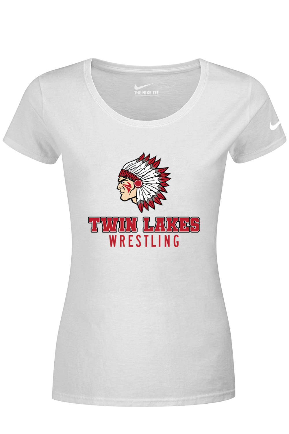 Twin Lakes Wrestling DTF Nike Ladies Dri-FIT Cotton/Poly Scoop Neck Tee