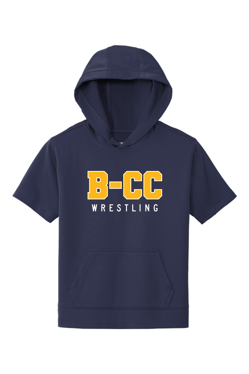 B-CC Wrestling DTF Youth Sport-Wick Fleece Short Sleeve Hooded Pullover