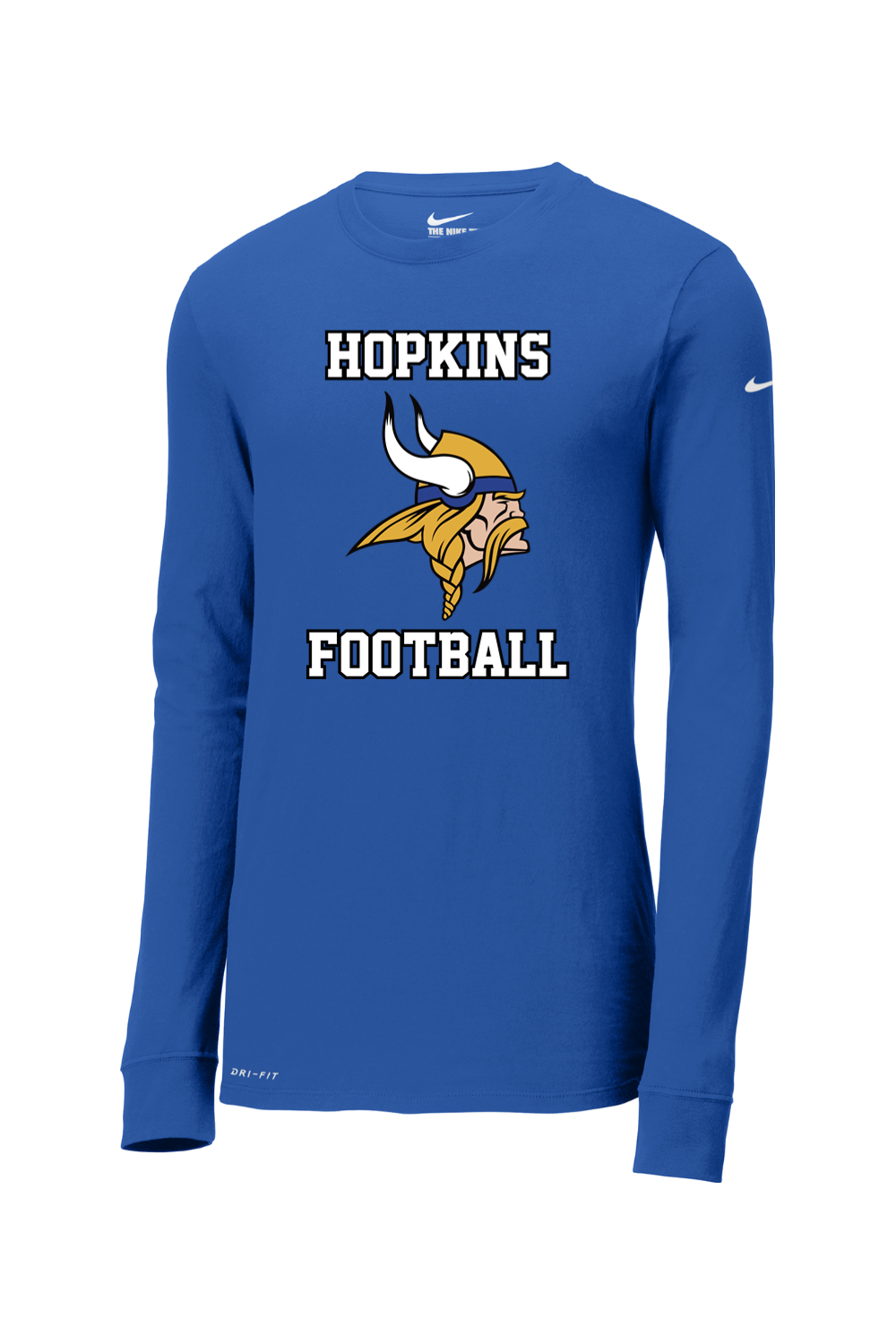 Hopkins High School Football DTF Nike Dri-FIT Cotton/Poly Long Sleeve Tee