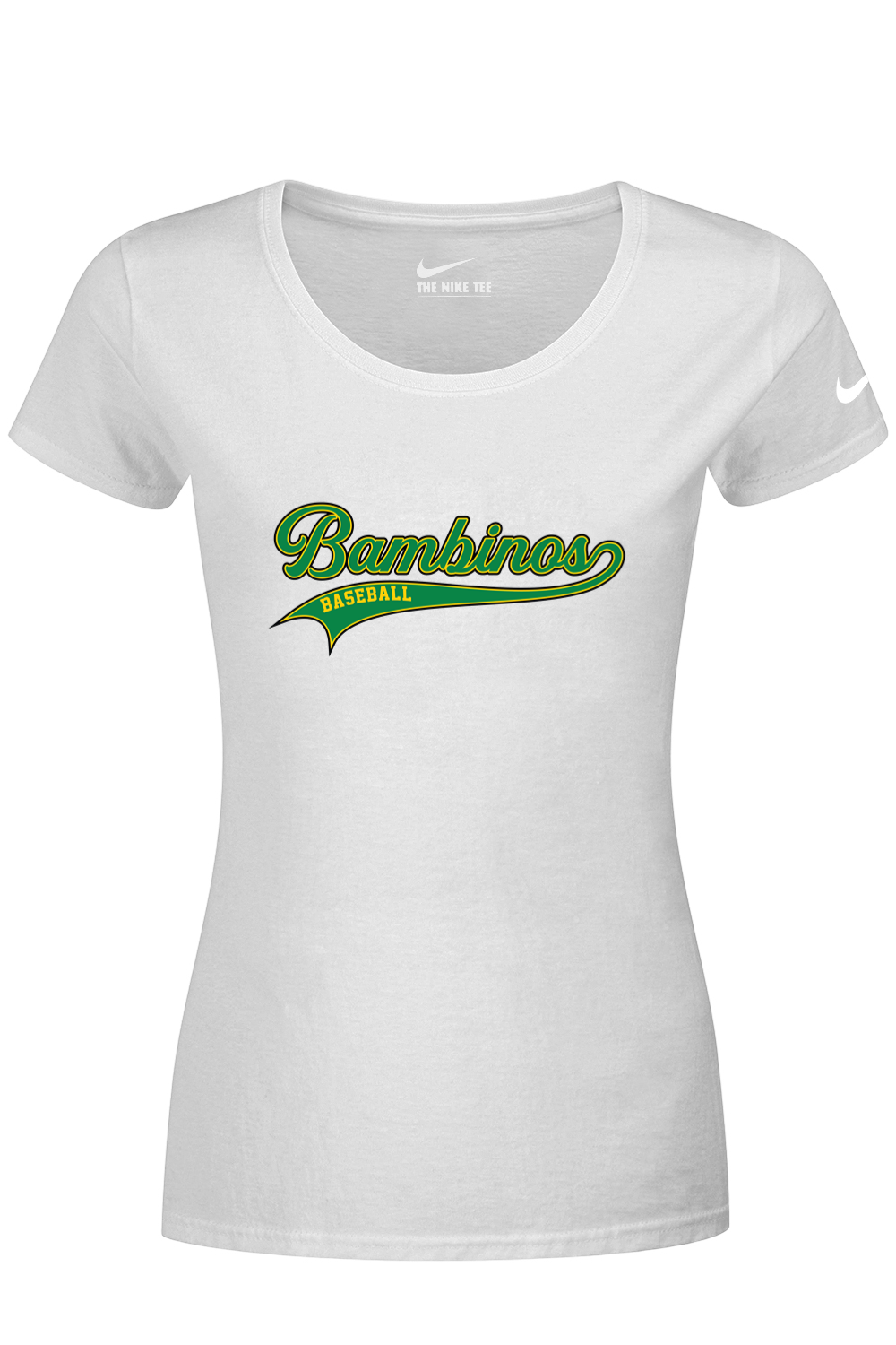 Bambinos Baseball Nike Ladies Dri-FIT Cotton/Poly Scoop Neck Tee