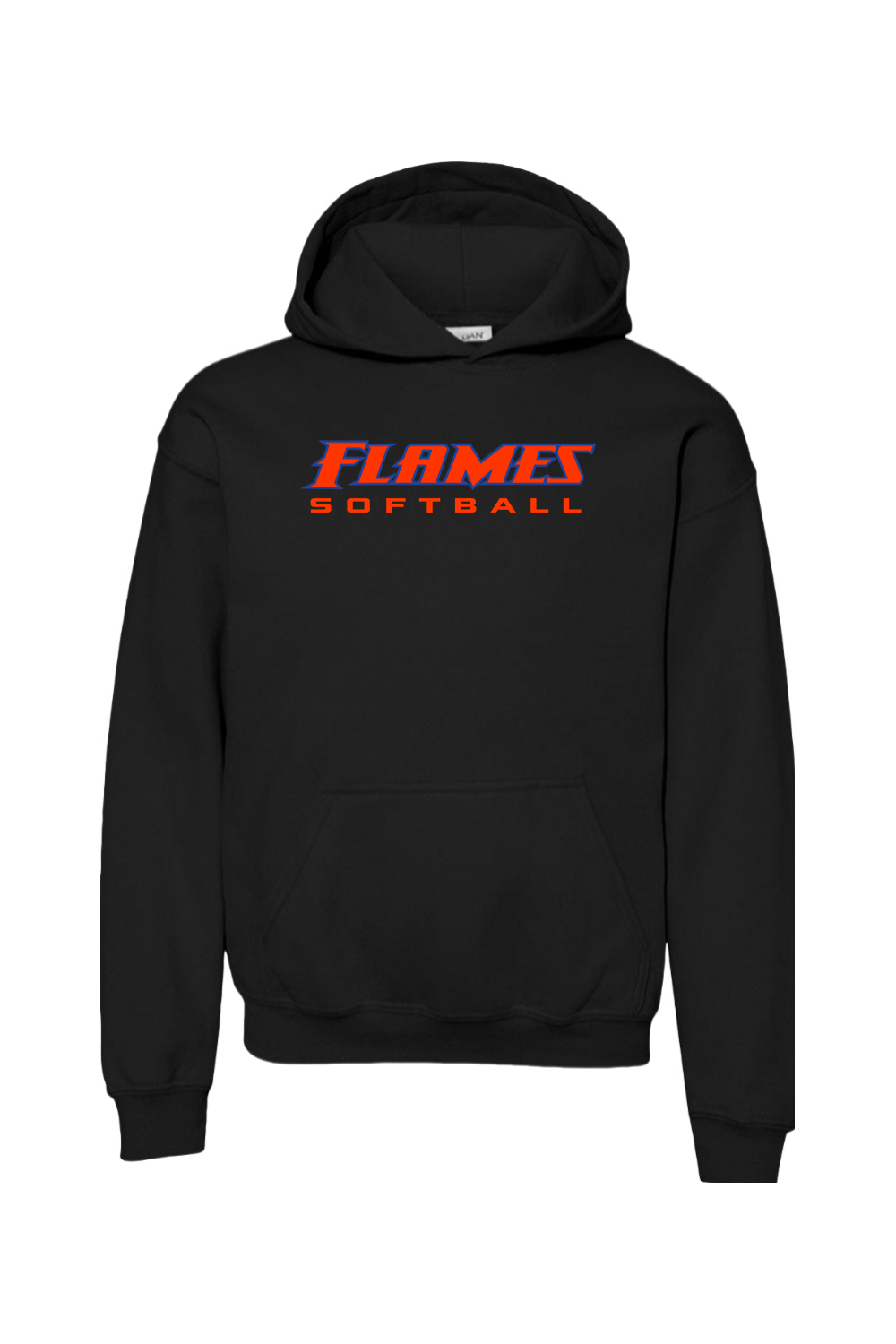 Flames MI Softball DTF Youth Heavy Blend Hooded Sweatshirt