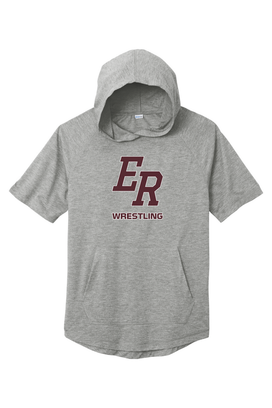 Eaton Rapids Wrestling Tri-Blend Wicking Short Sleeve Hoodie