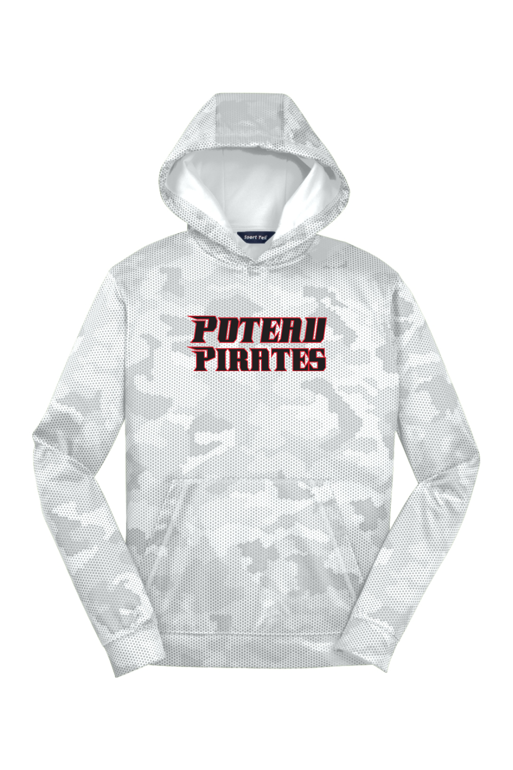 Poteau Pirates Youth CamoHex Fleece Hooded Pullover