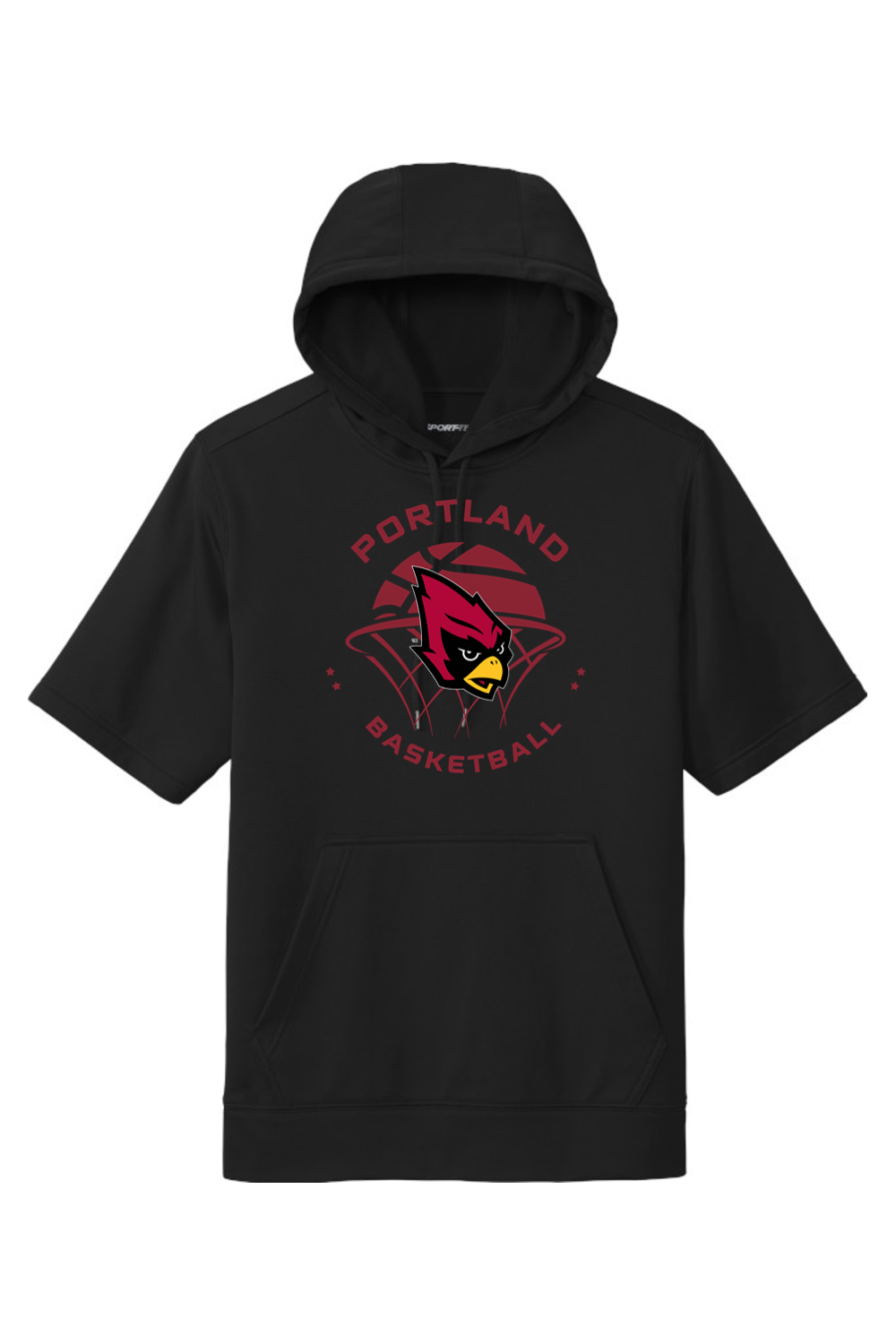 Portland Raider Basketball Fleece Short Sleeve Hooded Pullover