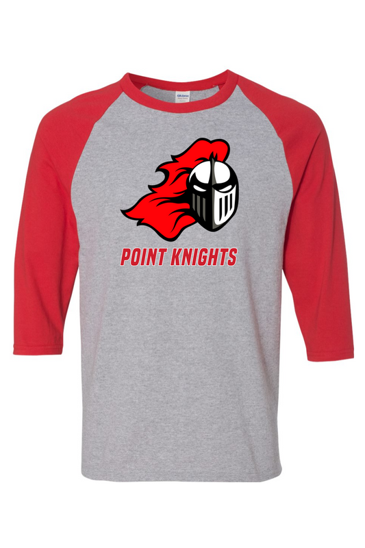 Point Knights Heavy Cotton Raglan Three-Quarter Sleeve T-Shirt