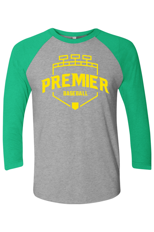 Premier Baseball OR Three-Quarter Sleeve Raglan Tee - Yellow