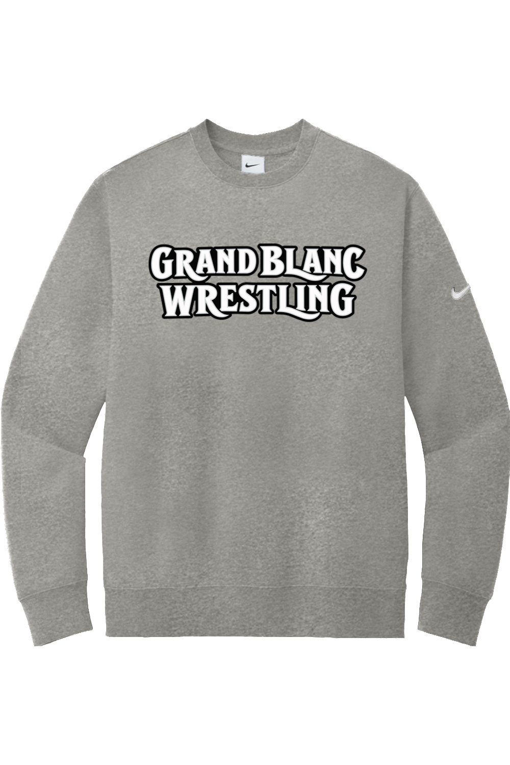 Grand Blanc Wrestling DTF Nike Club Fleece Sleeve Swoosh Crew