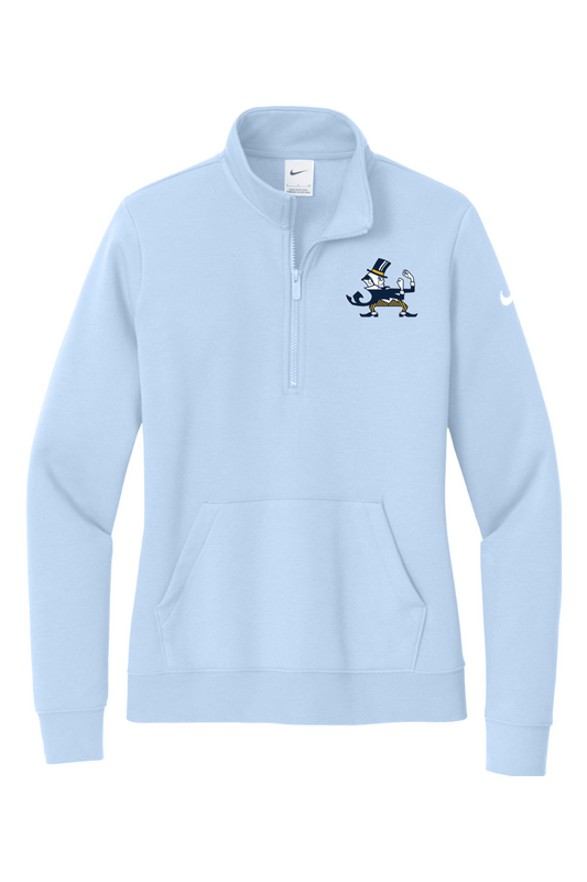 B-CC Wrestling DTF Nike Ladies Club Fleece Sleeve Swoosh 1/2-Zip