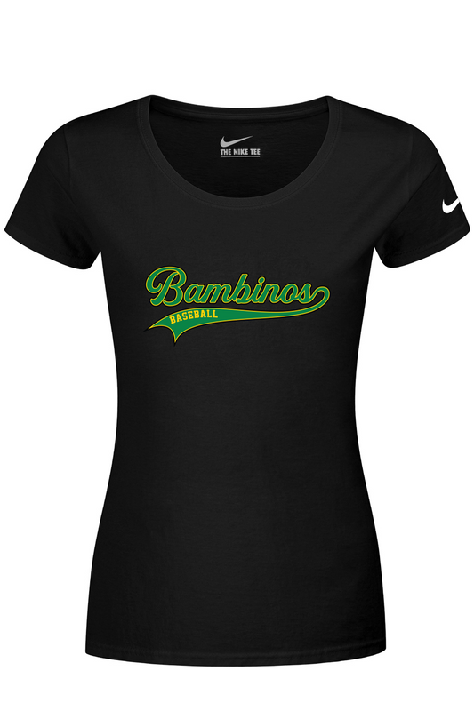 Bambinos Baseball Nike Ladies Dri-FIT Cotton/Poly Scoop Neck Tee