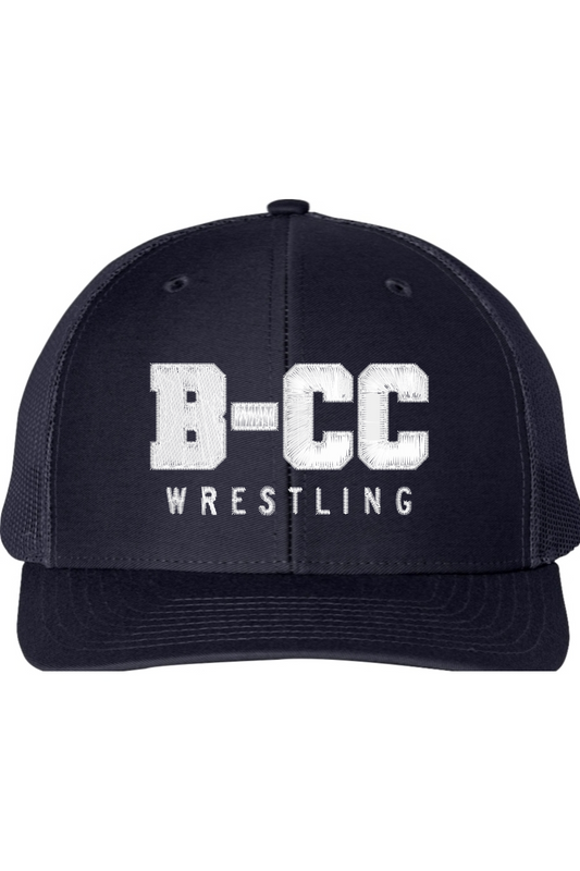 B-CC Wrestling Embroidery Snapback Trucker Cap