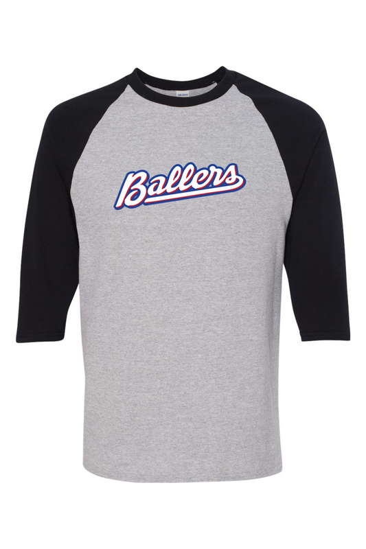 Cannon Ballers Baseball Three-Quarter Sleeve T-Shirt