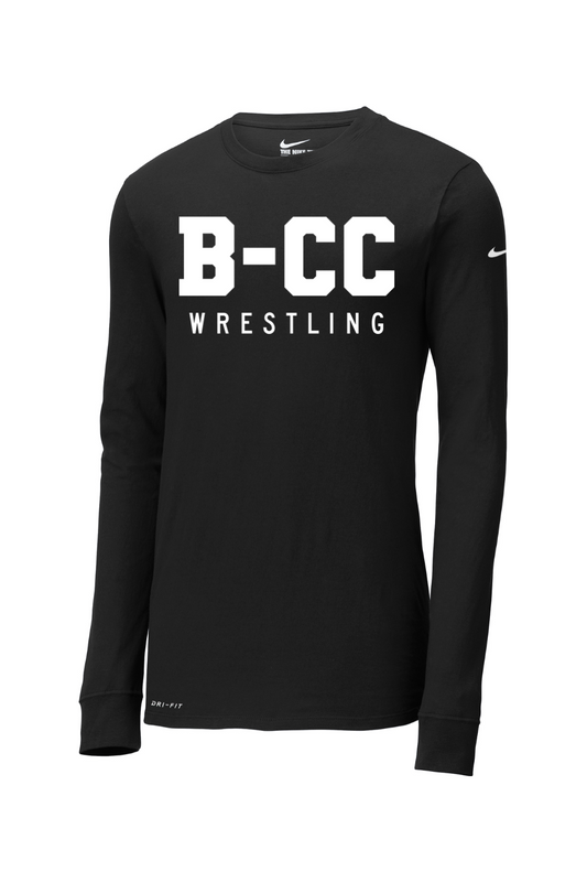 B-CC Wrestling DTF Nike Dri-FIT Cotton/Poly Long Sleeve Tee