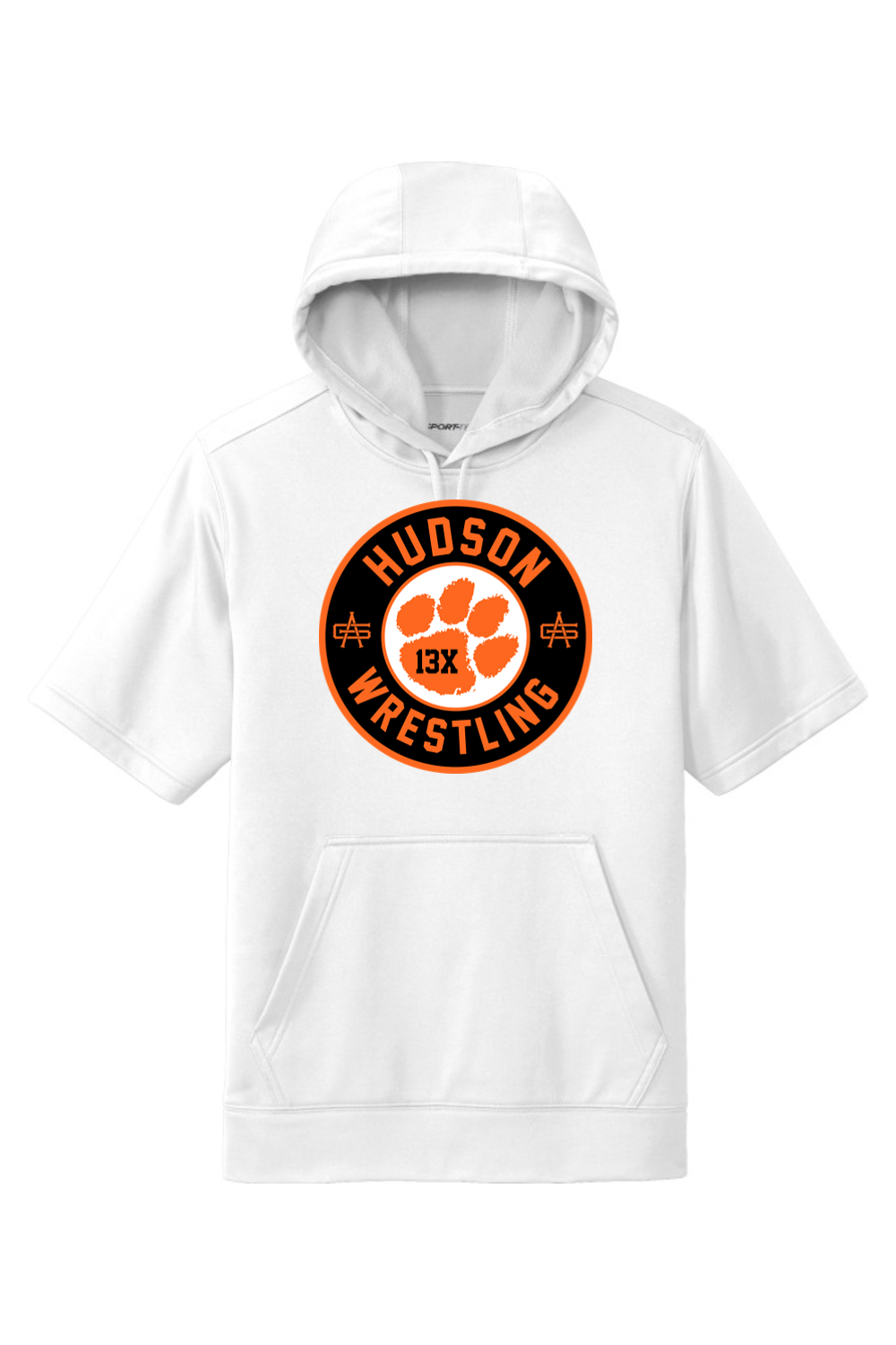 Hudson Wrestling DTF Sport-Wick Fleece Short Sleeve Hooded Pullover