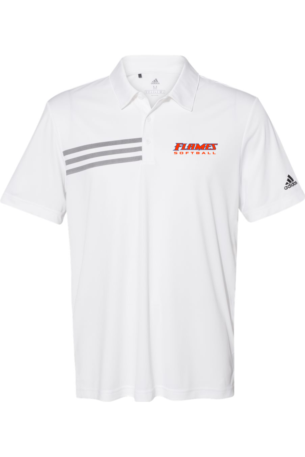 Flames MI Softball DTF Adidas 3-Stripes Chest Sport Shirt