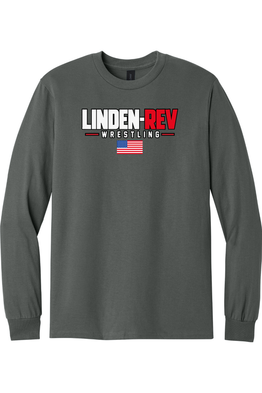 Linden Rev Wrestling DTF Heavy Cotton Long Sleeve T-Shirt