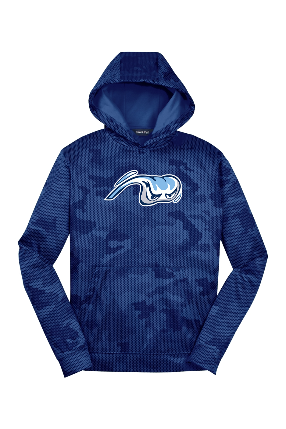 Whitecaps Baseball Youth Sport-Wick CamoHex Fleece Hooded Pullover