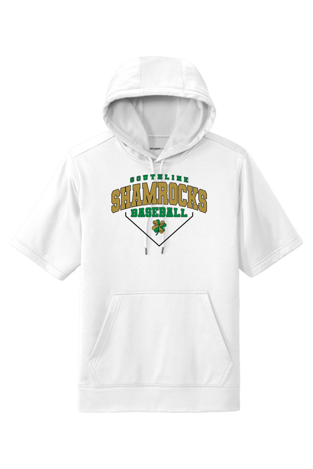 Shamrocks Baseball Fleece Short Sleeve Hooded Pullover