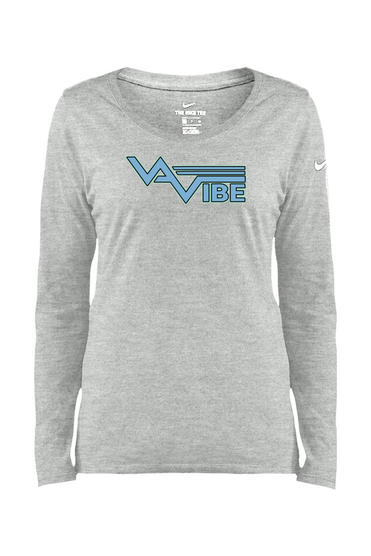 VA Vibe Softball DTF Core Cotton Long Sleeve Scoop Neck Tee