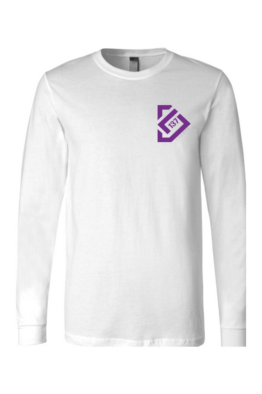 L137 Sports Unisex Long Sleeve Tee - Purple Logo