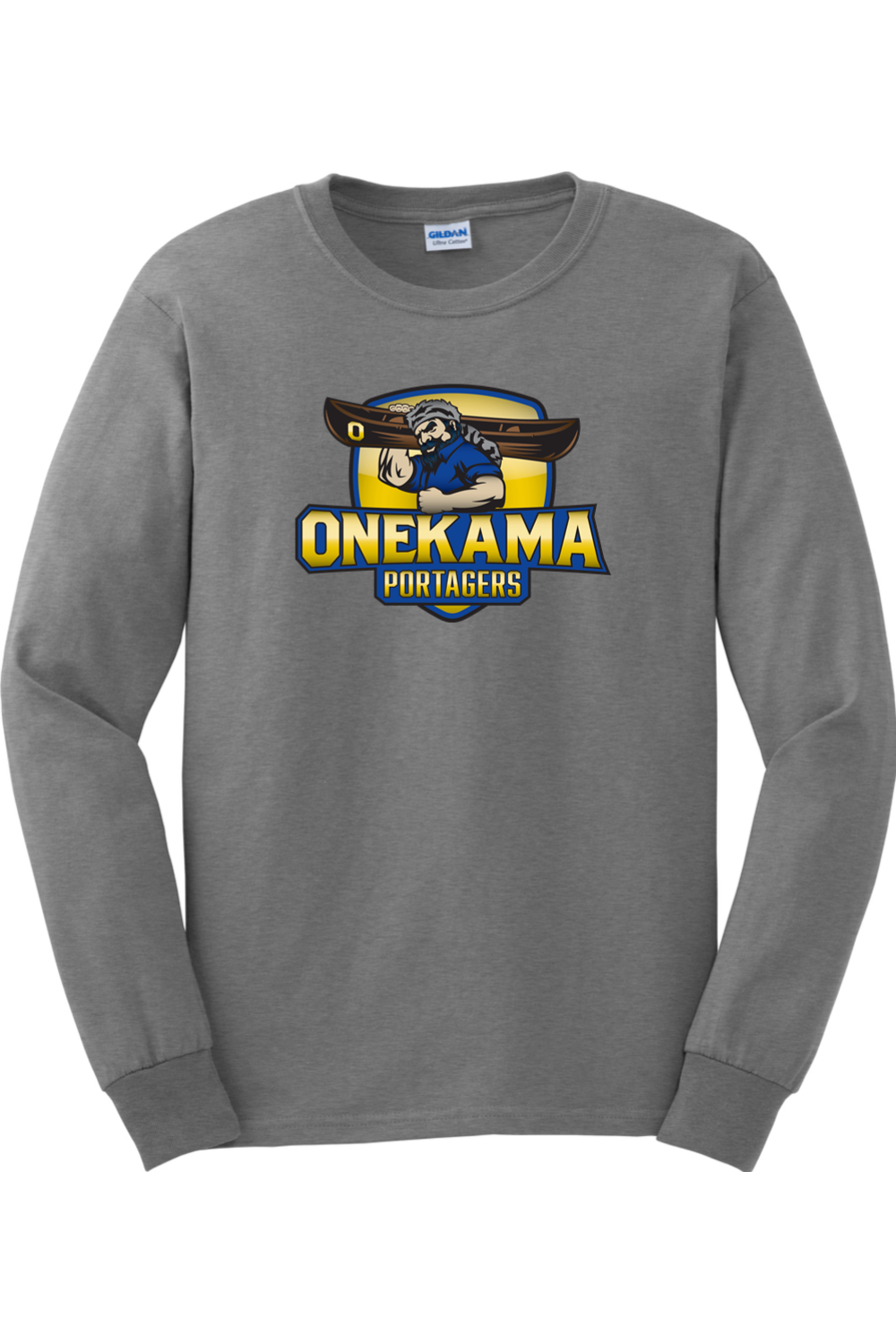 Onekama Portagers Football Cotton Long Sleeve T-Shirt