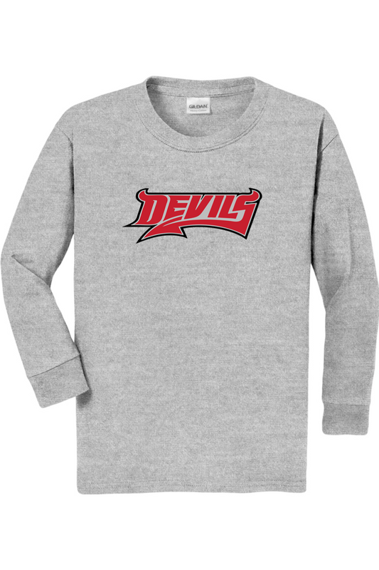 Youth Gildan Heavy Cotton 100% Cotton Long Sleeve T-Shirt