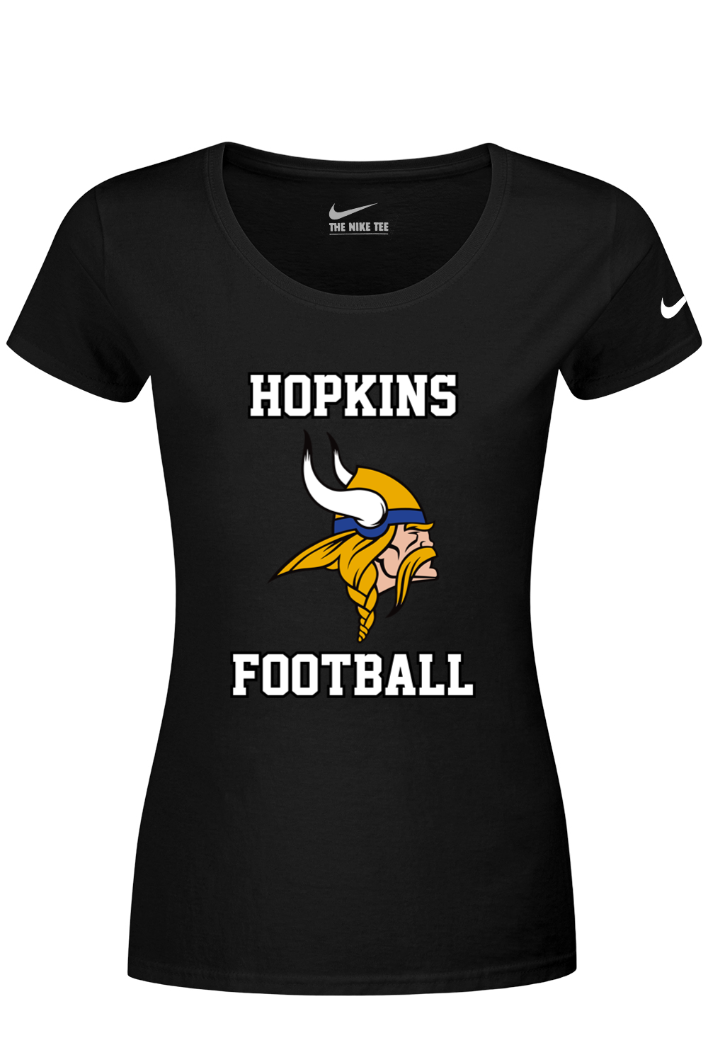 Hopkins Football DTF Nike Ladies Dri-FIT Cotton/Poly Scoop Neck Tee