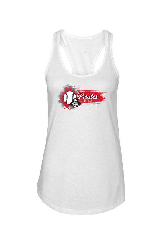 Cardington Pirates Softball DTF Ladies Racerback Tank