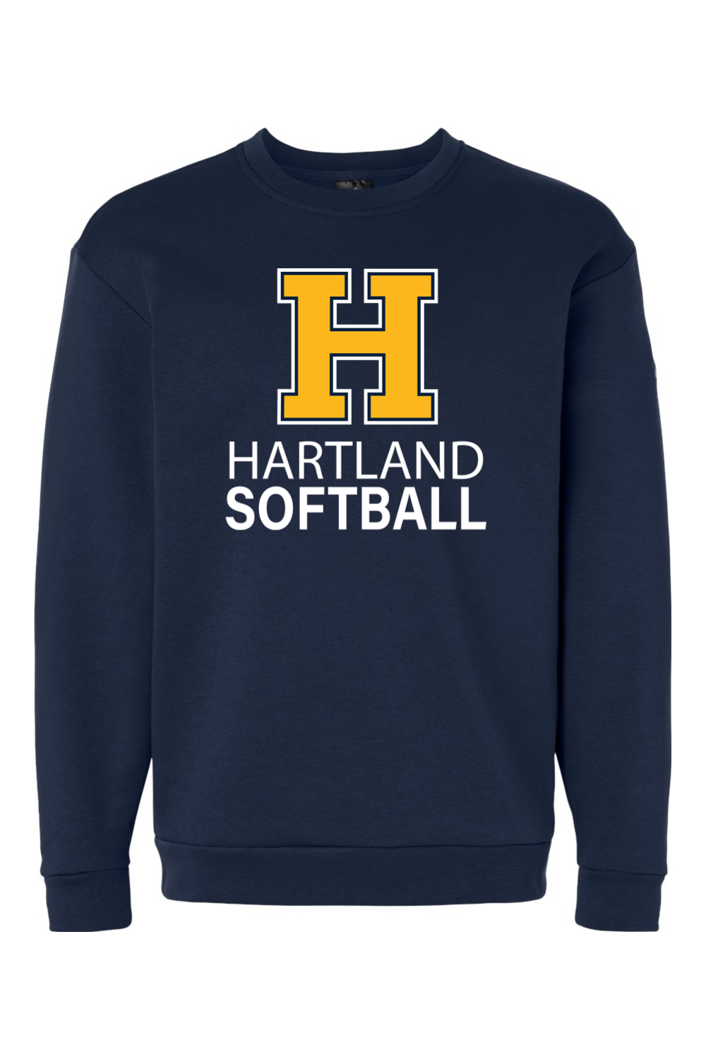 Hartland Softball Adidas Fleece Crewneck Sweatshirt