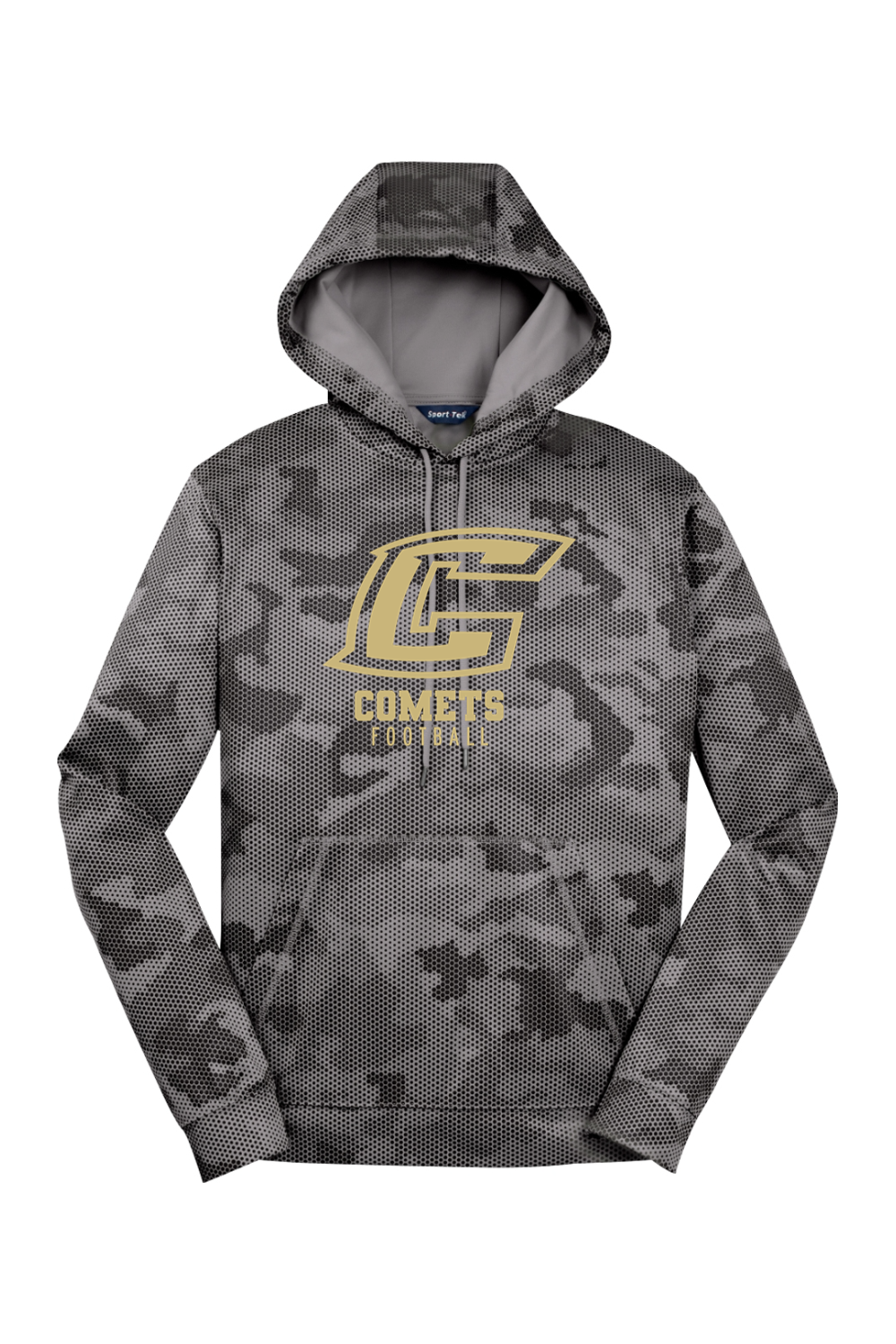 Comets Football DTF CamoHex Fleece Hooded Pullover