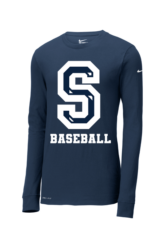 Sluggers Baseball DTF Nike Dri-FIT Cotton/Poly Long Sleeve Tee