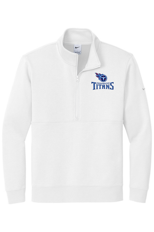 Weddington Titans Football DTF Nike Club Fleece Sleeve Swoosh 1/2-Zip