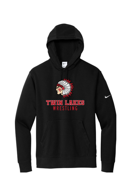 Twin Lakes Wrestling DTF Nike Club Fleece Sleeve Swoosh Pullover Hoodie