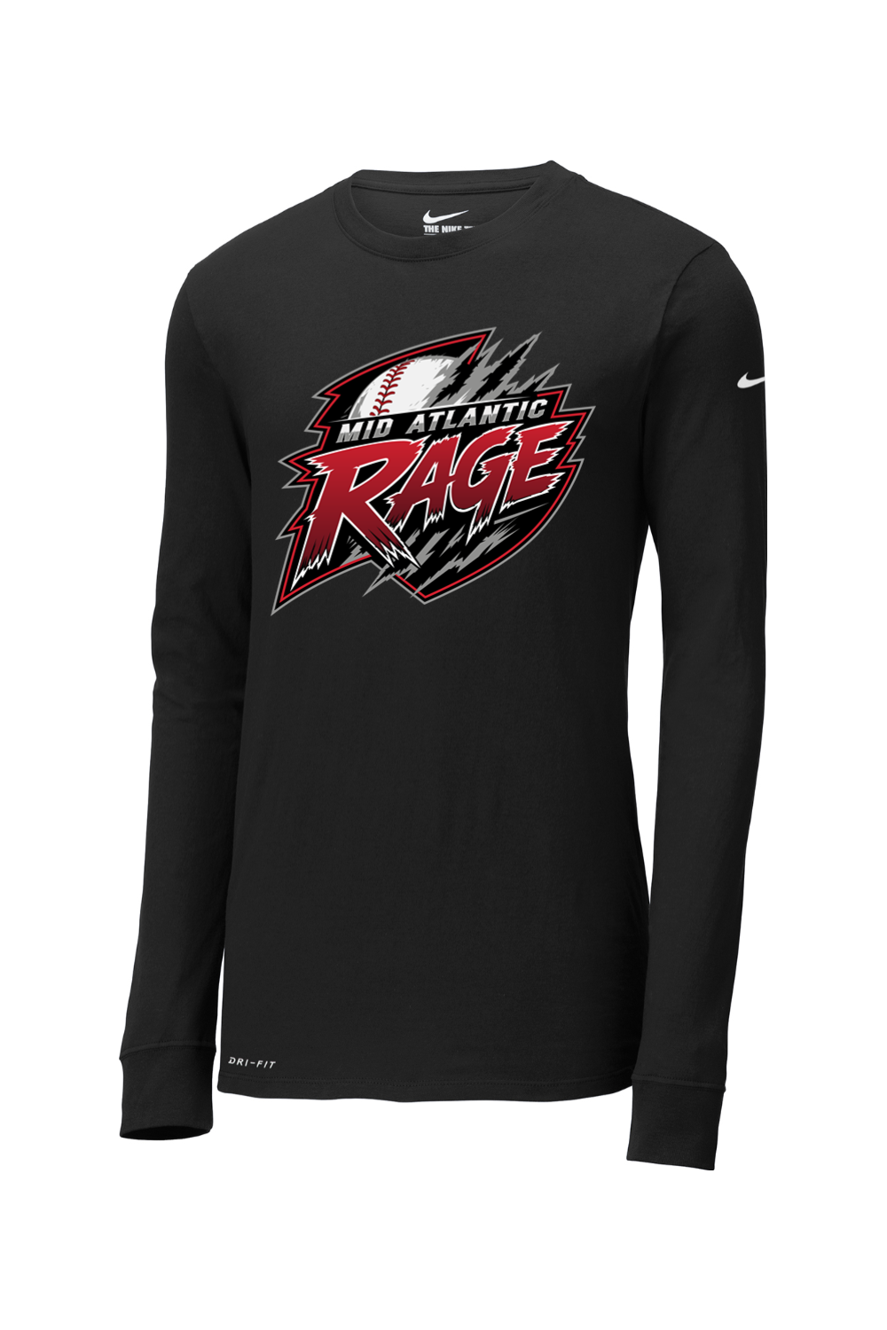 Rage Baseball DTF Nike Dri-FIT Cotton/Poly Long Sleeve Tee