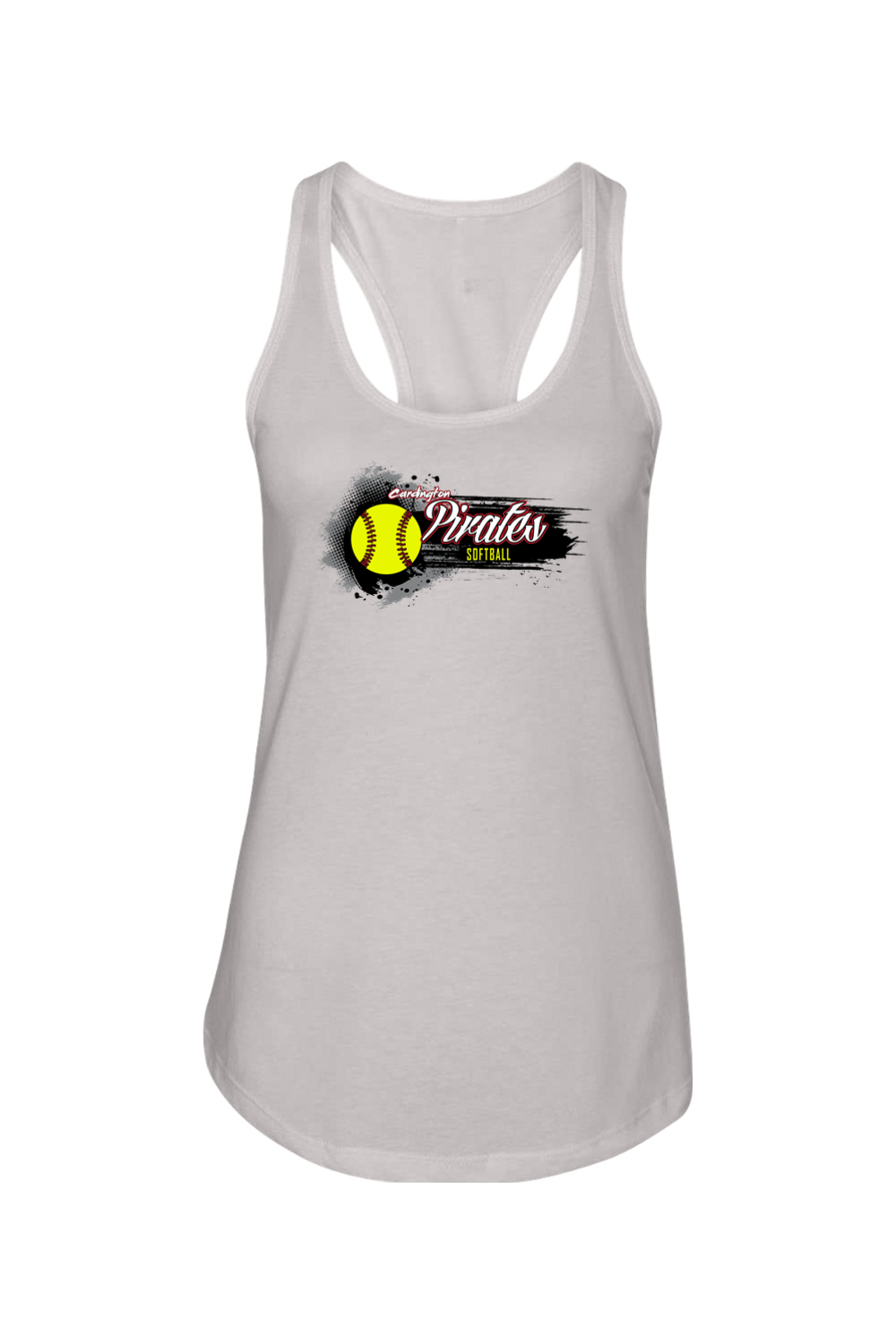 Cardington Pirates Softball DTF Ladies Racerback Tank