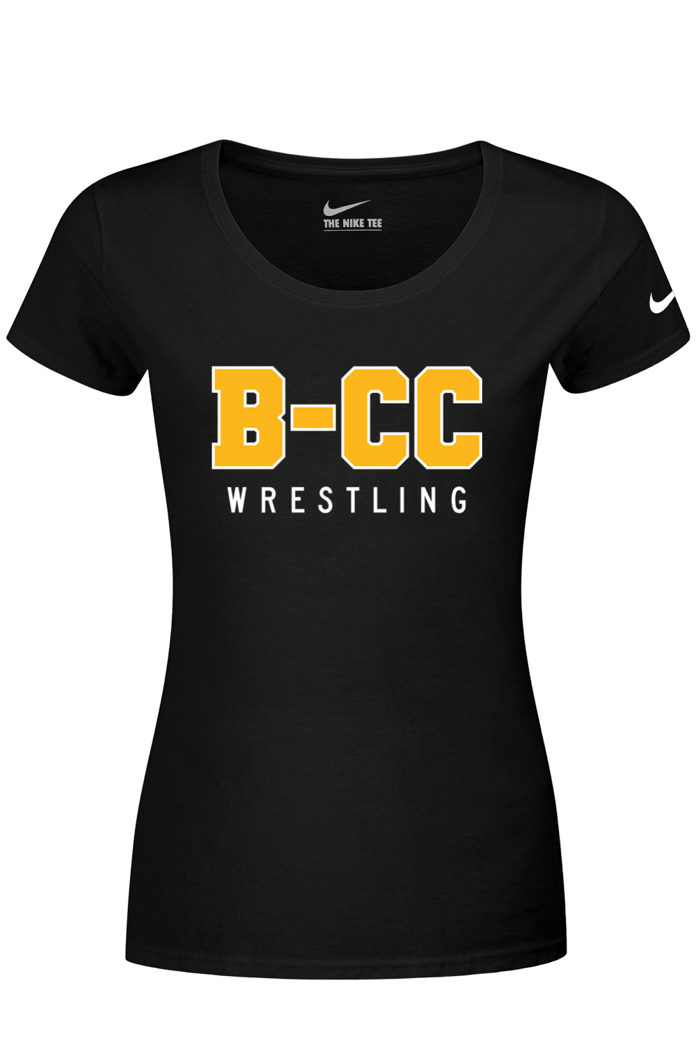 B-CC Wrestling DTF Nike Ladies Dri-FIT Cotton/Poly Scoop Neck Tee