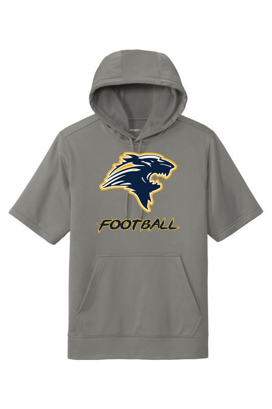 Godwin Heights Football Fleece Short Sleeve Hooded Pullover